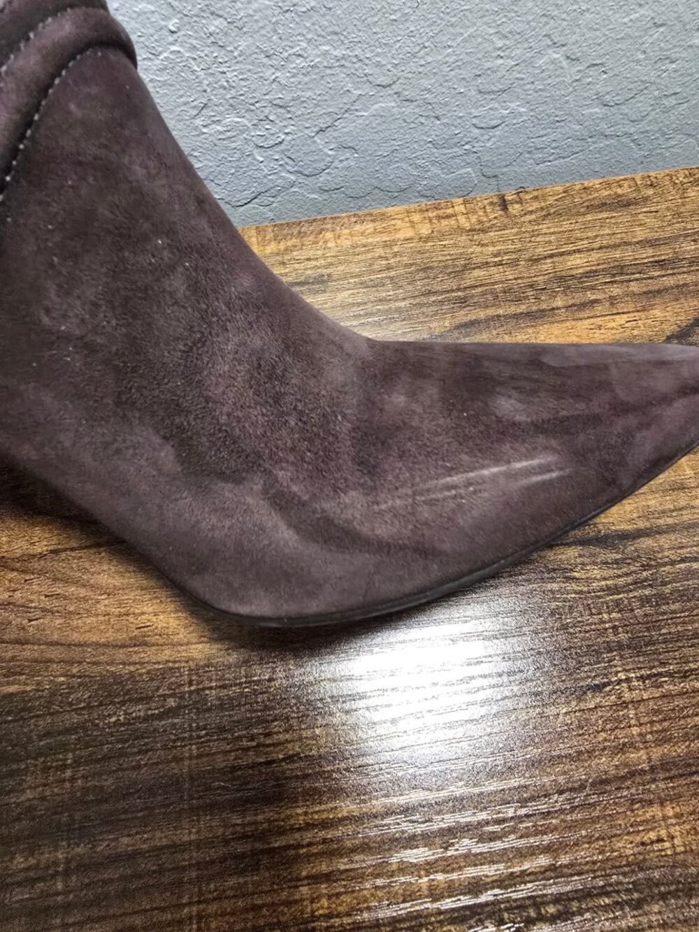 Antonio Melani Winona Brown Suede Leopard Print Heeled Booties Womens Size 8M - Picture 4 of 15